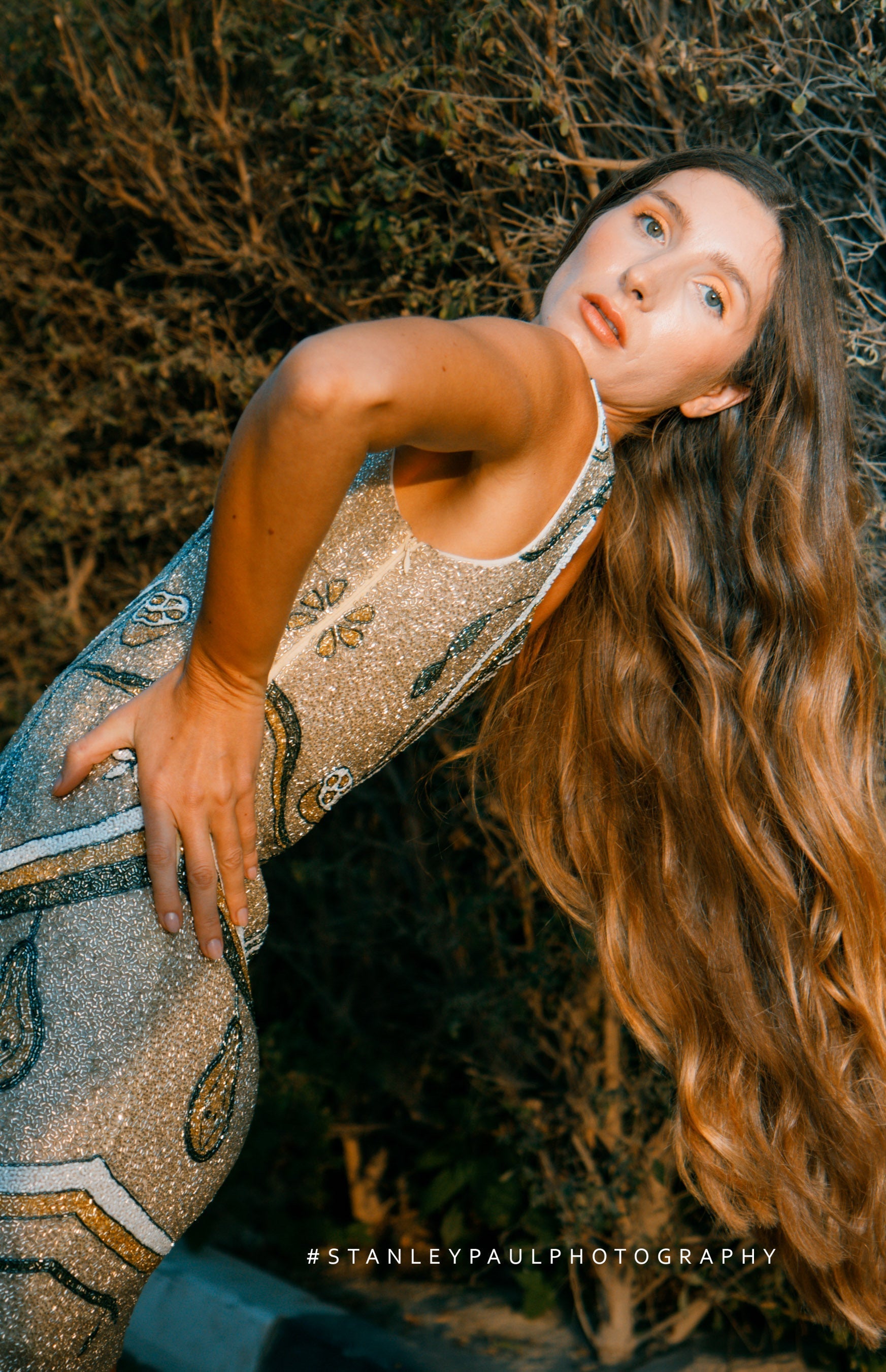 Limoncello Lies Dress (Metallic Sparkle Beads)