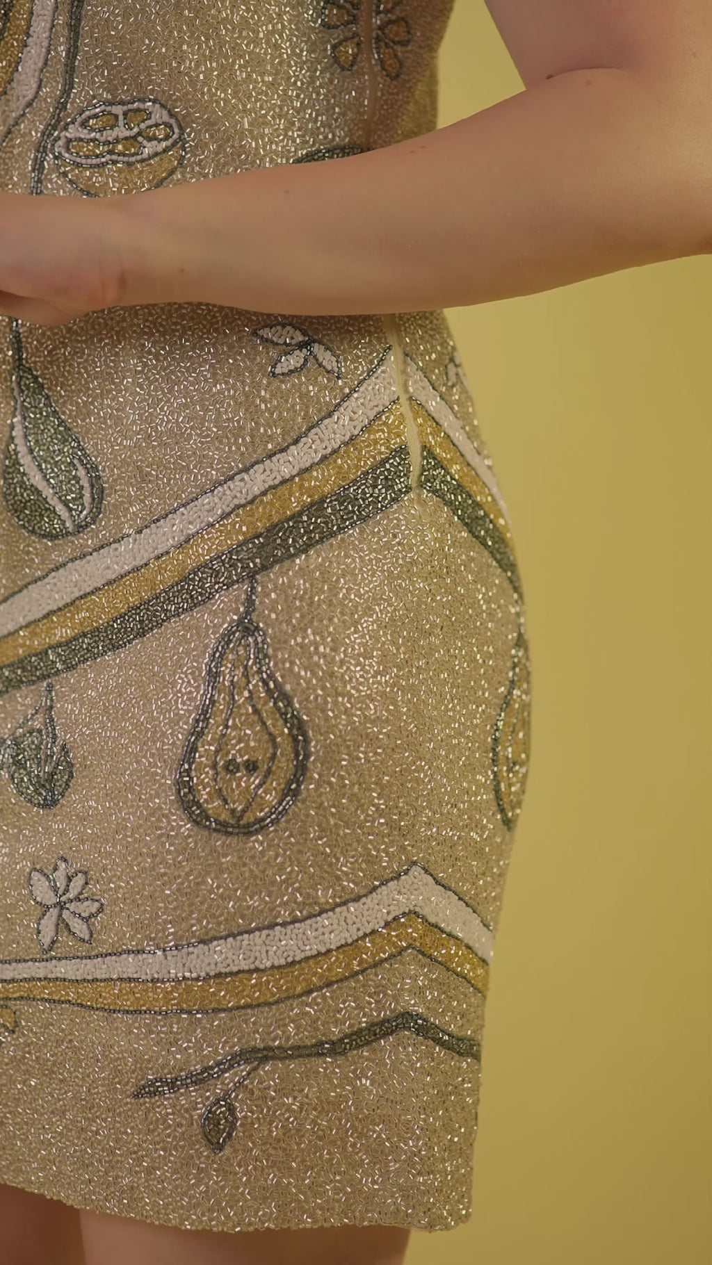 Limoncello Lies Dress (Metallic Sparkle Beads)