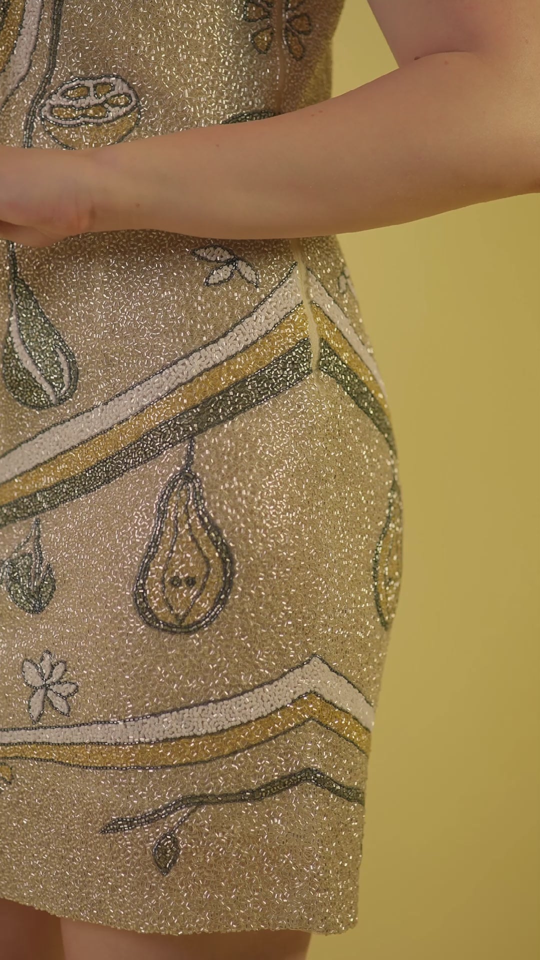 Limoncello Lies Dress (Metallic Sparkle Beads)